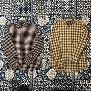 Bundle of two GH Bass & Co men’s button up shirts, size medium